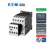 EATON ชุดแมกเนติกคอนแทคเตอร์ Contactor, 3P,12A, 380V, 5.5 kW, 7.5HP, 3NO+2NC , 24VDC+อุปกรณ์เสริม Auxiliary Contact คอนแทคบล็อก - DILM12-10(24VDC)+DILA-XHI22 รหัส XTCE012B32TD