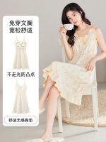 【Ready】? Spender ghtgown womens pure lt sle summer 23 new high-end pure n v h breast ds summer jamas