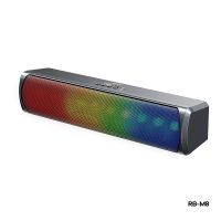 ลำโพงไร้สาย ลำโพงบลูทูธ รุ่น RB-M8 ลำโพง Bluetooth Speaker เสียงดี เบสแน่น ลำโพงพกพา ไฟ RGB วิบวับหลากสี