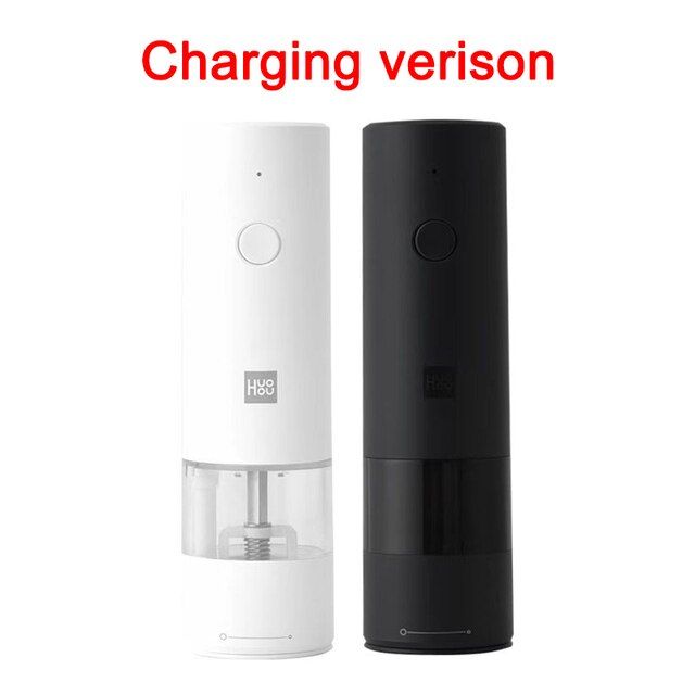 youpin-huohou-electric-automatic-mill-pepper-and-salt-grinder-led-light-5-modes-peper-spice-grain-pulverizer-for-cooking-พร้อมส่ง