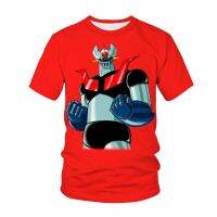 T-shirt Z 2021 Animation Mazinger Robot Cosplay 3D Printing Street Clothing Mens and Womens Fashion T-shirt Childrens T-shirt Top Harajuku Clothing