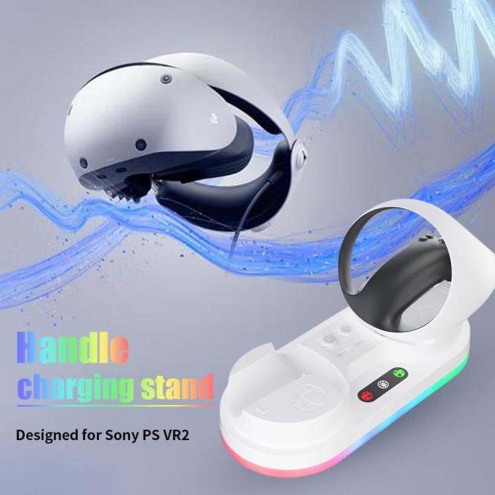 ชั้นวางหูฟัง-vr-สถานีชาร์จไร้สายมีอินดิเคเตอร์-led-กันลื่นที่ชาร์จแบบสองหัวควบคุมแบบสัมผัสสำหรับตัวควบคุม-vr2-ps