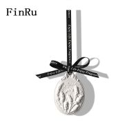 【CW】 FinRu Car Accessories Air Freshener Perfume Diffuser Gypsum Decoration Rear View Mirror Suspension Ornaments