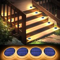 Led Solar Deck Lights Outdoor Waterproof Lawn Lamps Battery Powered Solar Step Light For Pathway Driveway Garden Walkway Patio