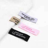 50pcs Handmade Embroidered Labels Tags Polyester Hand Made With Love Label For DIY Hat Basket Scarf Tag Garment Sew Accessories Stickers Labels