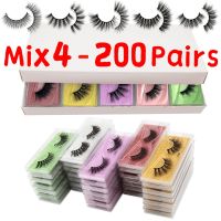 MB Eyelashes Wholesale 40/50/100/200pcs 6D Mink Lashes Natural False Eyelashes Long Set faux cils Bulk Makeup wholesale lashes