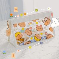 ♘ Kawaii Transparent Pencil Case PVC School Supplies Cute Pencil Bag Stationery Gift School Back To School Pencil Box