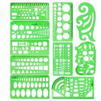 10 Pcs Measuring Plastic Templates Circle Template Geometric Drawing Templates Building Jewelry Design Formwork Rulers