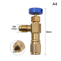 Ditur วาล์วความปลอดภัยของของเหลว R22 R410A สารทำความเย็นปรับอากาศ1 4อะแดปเตอร์ด้านความปลอดภัยซ่อมเครื่องปรับอากาศและฟลูออไรด์