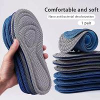 4D Memory Foam Orthopedic Insoles For Shoes Nano Antibacterial Deodorization Sweat Absorption Insert Sport Shoes Running Pads