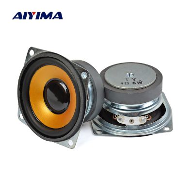AIYIMA 2Pcs 4 Ohm 5W Audio Speaker 2.5 inch 66mm Full Range Rubber Cone Altavoz Square loudSpeaker DIY Home Theater Sound System