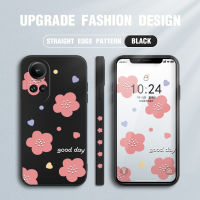 Case4you สำหรับ OPPO Reno10 Pro 5G เคสโทรศัพท์ดีไซน์ลายการ์ตูนลายดอกไม้ขอบสี่เหลี่ยมปลอกซิลิโคนน้ำคลุมทั้งหมดกล้อง