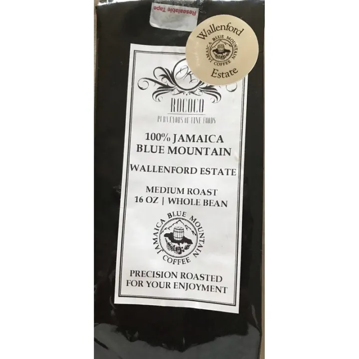 Jamaican Blue Motain Coffee Wallenford Estate 1lb Medium Roast Whole Beans 454grams JBM Coffee