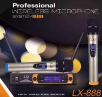 LXJ ไมโครโฟนไร้สาย/ไมค์ลอยคู่ UHF ประชุม ร้องเพลง /พูด คาราโอเกะWIRELESS Microphone ฟรีกล่องไมค์ สายสัญญาณเสียง รุ่น LXJ LX-888