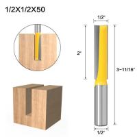1/4ชิ้น12มม. 12.7มม. ก้านตรง/Dado เราเตอร์ทำความสะอาดด้านล่างบิต1/2Quot; เส้นผ่าศูนย์กลางไม้ทังสเตนคาร์ไบด์เครื่องมือตัด