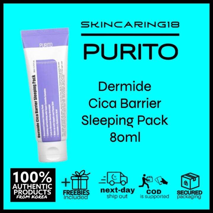 PURITO Dermide Cica Barrier Sleeping Pack 80ml by SkinCaring18 Lazada