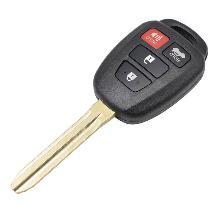 รถ-remote-key-fob-shell-สำหรับ-toyota-camry-corolla-prius-rav4-highlander-sequoia-tundra-4ปุ่ม-blank-key-blade-ชุดซ่อม