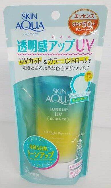 พร้อมส่ง-ครีมกันแดดญี่ปุ่น-rohto-skin-aqua-tone-up-uv-essence-spf50-pa-80g-มีให้เลือก-3-สูตร