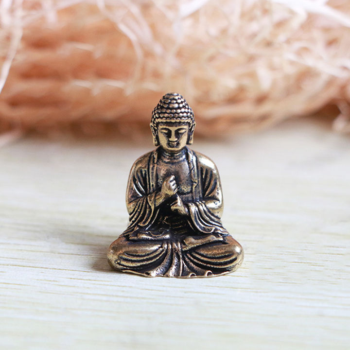 yizhuoliang-pure-brass-miniature-shakyamuni-buddha-ตกแต่งบ้านตกแต่ง-miniature-figurine