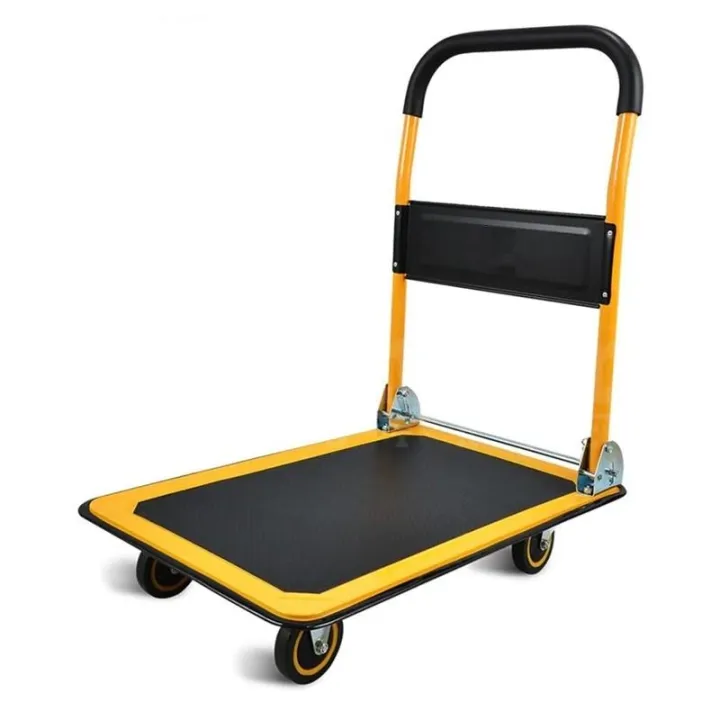 COD Hand Truck Trolley Folding Push Cart 300kg (Black W/ Yellow) **New ...