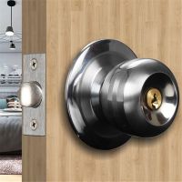 (ZHOU YUE)ตัวล็อกที่จับในห้องน้ำชุดลูกบิดความเป็นส่วนตัวลูกบอลล็อคประตูบ้านพร้อมกุญแจสำหรับอุปกรณ์ฮาร์ดแวร์