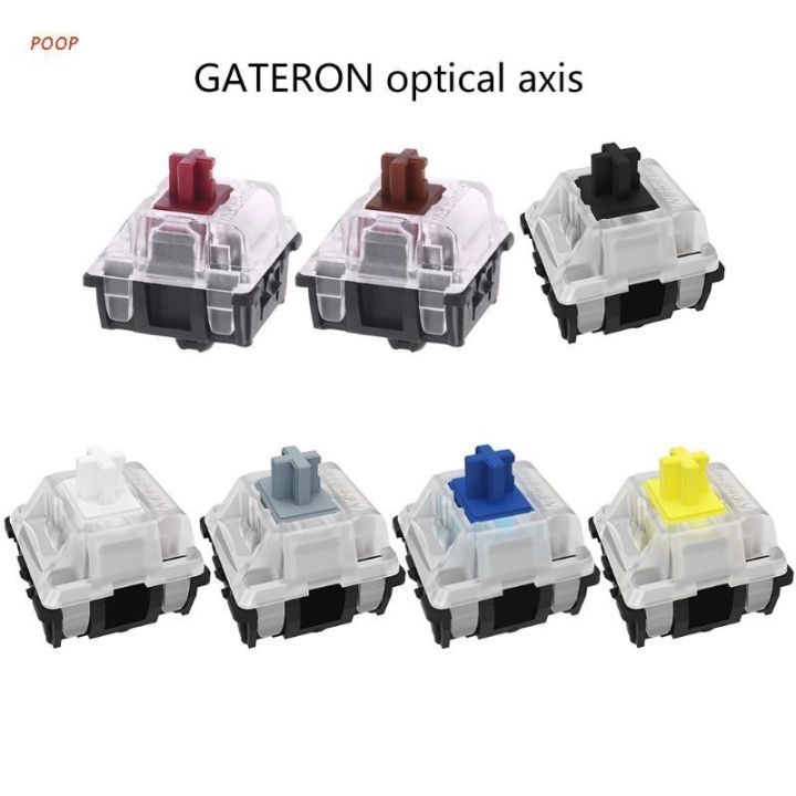 poop-คีย์บอร์ดออปติคอลสวิทช์อินเตอร์เชนสําหรับ-gateron-optical-switches-mechanical-keyboard-sk61-sk64-สีฟ้า-น้ําตาล-แดง-น้ําตาล-เงิน-เหลือง-ขาว