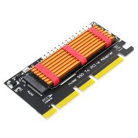 M.2 SSD NVMe Heat Sink NVMe PCIe M.2 NGFF SSD to PCIE X4 X8 X16 Adapter with Marquee LED Heat Sink for Desktop PC