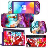 เคสสติกเกอร์รูปลอกนารูโตะชุดคอสเพลย์ดราก้อนบอลลูฟี่สำหรับ Nintendo Switch คอนโซลเกม Oled Joy-Con ขาตั้งตัวควบคุมจอยเกม