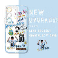 Case4you สำหรับ Samsung Galaxy S23 5G S23 + 5G S23อัลตร้า5G ดั้งเดิมกันกระแทกเสื้อแข่งฟุตบอลอาร์เจนตินาเคสโทรศัพท์คริสตัลทีมชาติอาร์เจนตินาเคสมือถือใสป้องกันกล้องคลุมทั้งหมดปลอกอ่อน