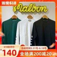 เสื้อยืดแขนไหมแบบยาวลำลองผู้ชาย,กางเกงเล่นกอล์ฟ MALBON แบบดั้งเดิมสไตล์เกาหลีแห้งเร็วระบายอากาศได้ดีคอกลมเจอร์ซีย์