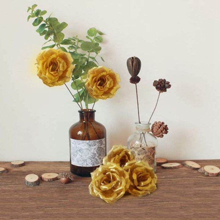 artificial-flowers-silk-rose-flower-heads-100pcs-for-hat-clothes-album-decoration-wedding-decoration-gold