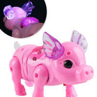 【Cw】 Electronic Walking Pig Wolf Unicorn LED Glow Toy Electric Musical Flashing Interactive Toys Christmas For Children Gift
