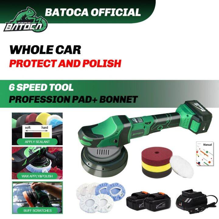 BATOCA Dual Action Cordless Car Polisher Machine 20V Wireless Car ...
