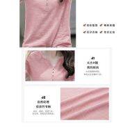 Women t-shirt summer new V-neck short-sleeved loose solid color bamboo cotton t-shirt