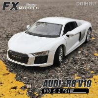 WELLY 1:24 Audi 2016 R8 V10รถสปอร์ตจำลองรถโลหะผสมโมเดลรถยนต์ของตกแต่งงานฝีมือเครื่องมือของเล่นของขวัญ