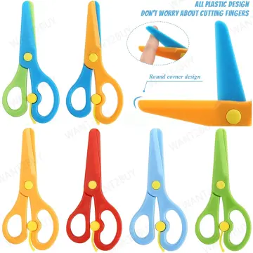 Child Scissors For Toddlers Safety Scissors DIY Photo Plastic Student  Scissor Paper-cutting For Kids Children