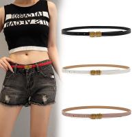 Korean Version Belt Thin Caterpillar Snap Button Decorative Womens Waist With Skirt Jeans Ladies All-Match Width 1.3cm