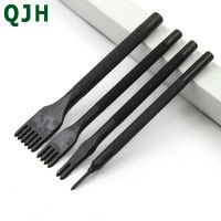 3mm Stainless Steel Flat Chisel Leather Craft Tools Hole Punch Kit DIY Tool 1 Prong/2 Prong/4 Prong/6 Prong Punching stitch fork