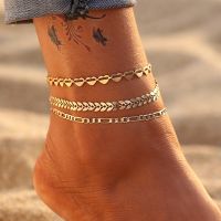 【CW】✟✠☃  Female Gold Color Anklets Snake Chain Ankle Barefoot on Leg Beach Jewelry