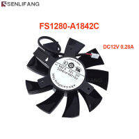 คุณภาพดีสำหรับ FS1280-A1842C ARX 12 V 0.28 A DC 75มม. C.T.C 40มม. พัดลมระบายอากาศวิดีโอการ์ดสองสายไร้กรอบ