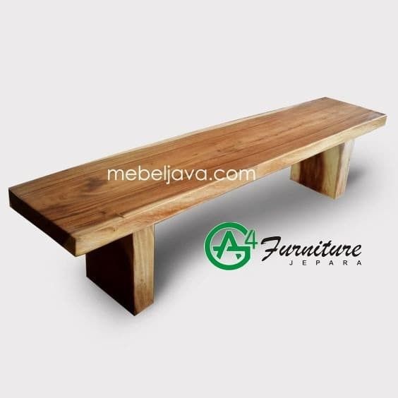 Bangku Panjang 80cm Warna Natural Kayu Trembesi Lazada Indonesia