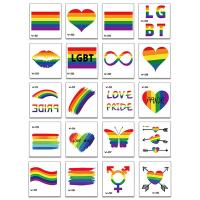 10/20Pcs LGBT Pride Day Temporary Tattoo Sticker Rainbow Pattern Love Is Love Flash Waterproof Fashion Body Art Men Women Child Stickers