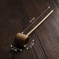 Long Handled Bamboo Root Water Scoop Carbonized Cooking Tools Tableware Kitchenware For Tea Kung Fu Tea Tools