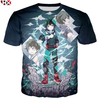 Summer Sale 3D Print Men T Shirt My Hero Academia Unisex Casual T Shirt Midoriya Izuku Hip Hop Streetwear Style Tops HX954