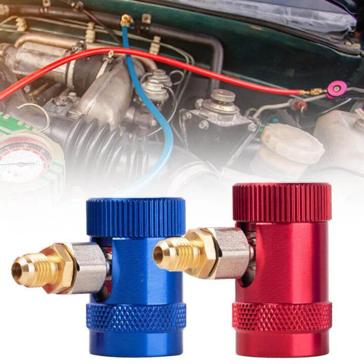 2Pcs R134AR1234yf Quick Connector Adapter Auto AC HighLow Side R1234yf