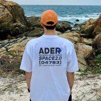 ADER ERROR SPACE ฉบับภาษาเกาหลีเสื้อยืดแขนสั้น,เสื้อยืดคู่หญิงชายไฮสตรีท์หมอกหลวมเข้ากับทุกชุด