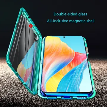 360 Metal Cover For Vivo Y36 5G Magnetic Case For Vivo Y36 Coque Shockproof  Cases Double Tempered Glass Shell For Vivo Y36 Funda