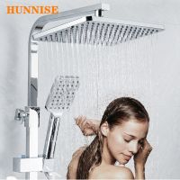 Shower Head Quality ABS Square Bathroom Top Shower 12 Inc Bath Shower Head Rainfall Bathroom Shower System ABS Hand Shower Showerheads