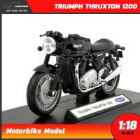 Naynaeshop โมเดลมอเตอร์ไซด์ คลาสสิค TRIUMPH THRUXTON 1200 สีดำ (Scale 1:18) โมเดลไทรอั้ม ประกอบสำเร็จ จำลองเหมือนจริง พร้อมตั้งโชว์