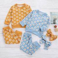 [COD] 0-3 years old flower newborn baby girl suit long-sleeved sweatshirt jacket